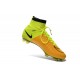 Nike Mercurial Superfly FG Nuove Scarpe Calcetto Pelle Giallo Volt