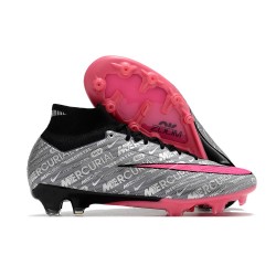 Nike Zoom Mercurial Superfly 9 Elite AG Rosa Argento Nero