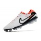 Nike Tiempo Legend 10 Elite FG Bianco Nero Cremisi Vivace