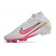 Nuovo Nike Zoom Mercurial Superfly 9 Elite FG Bianco Rosa