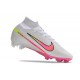 Nuovo Nike Zoom Mercurial Superfly 9 Elite FG Bianco Rosa