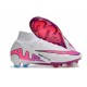 Nuovo Nike Zoom Mercurial Superfly 9 Elite FG Bianco Rosa Blu