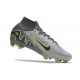 Nuovo Nike Zoom Mercurial Superfly 9 Elite FG Grigio Nero Verde