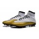 Scarpa Calcio Cristiano Ronaldo Nike Mercurial Superfly FG 501 Bianco Oro