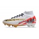 Nuovo Nike Zoom Mercurial Superfly 9 Elite FG MR Bianco Rosso Oro