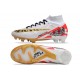 Nuovo Nike Zoom Mercurial Superfly 9 Elite FG MR Bianco Rosso Oro