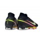 Nuovo Nike Zoom Mercurial Superfly 9 Elite FG MR Nero Metallico