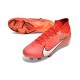 Nuovo Nike Zoom Mercurial Superfly 9 Elite FG MDS Rosso Bianco
