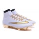 Nike Nuovo 2016 Scarpe Calcetto Mercurial Superfly FG ACC Bianco Oro