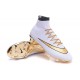 Nike Nuovo 2016 Scarpe Calcetto Mercurial Superfly FG ACC Bianco Oro