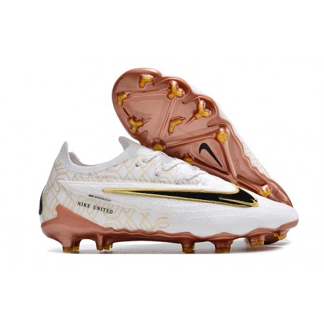 Scarpe Nuovo Nike Phantom GX Elite FG Bianco Oro