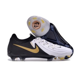 Scarpe Nuovo Nike Phantom GX Elite FG Bianco Nero Oro Metallizzato