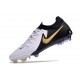 Scarpe Nuovo Nike Phantom GX Elite FG Bianco Nero Oro Metallizzato