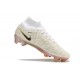 Nuovo Nike Zoom Mercurial Superfly 9 Elite FG Bianco Oro Nero