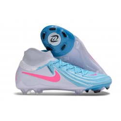 Scarpe Nike Phantom Luna 2 Elite FG Bianco Blu Rosa