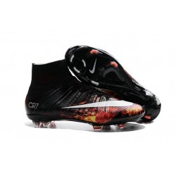 Nike Nuovo 2016 Scarpe Calcetto Mercurial Superfly CR7 FG ACC Nero Rosso Bianco