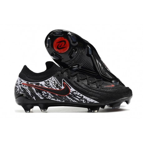 Scarpe Nuovo Nike Phantom GX Elite FG Nero Bianco Rosso
