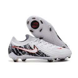 Scarpe Nuovo Nike Phantom GX Elite FG Bianco Nero Rosso