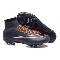 Nike Nuovo 2016 Scarpe Calcetto Mercurial Superfly FG ACC Nero Arancio