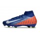 Nike Air Zoom Mercurial Superfly 10 Elite FG Blu Arancio Bianco