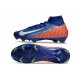 Nike Air Zoom Mercurial Superfly 10 Elite FG Blu Arancio Bianco