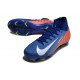 Nike Air Zoom Mercurial Superfly 10 Elite FG Blu Arancio Bianco