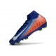 Nike Air Zoom Mercurial Superfly 10 Elite FG Blu Arancio Bianco