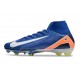 Nike Zoom Mercurial Superfly X Elite FG Blu Arancione Bianco
