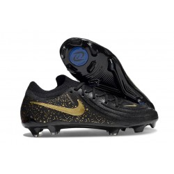 Scarpe Nike Phantom Luna II Elite FG Nero Oro Metallizzato