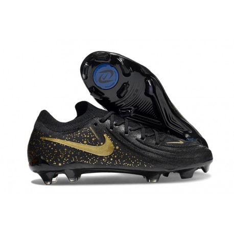 Scarpe Nike Phantom Luna II Elite FG Nero Oro Metallizzato