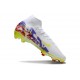 Nike Zoom Mercurial Superfly X Elite FG Bianco Giallo Viola