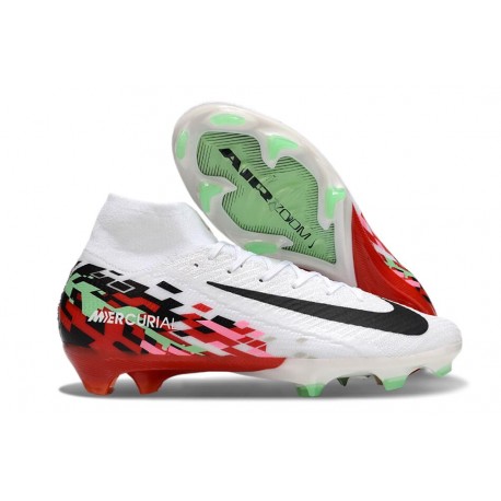 Nike Zoom Mercurial Superfly X Elite FG Bianco Rosso Nero