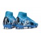 Nike Air Zoom Mercurial Superfly 10 Elite FG Blu Bianco