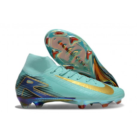 Nike Air Zoom Mercurial Superfly 10 Elite FG Ocean Cube Oro