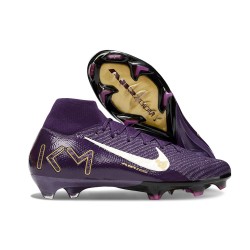 Nike Air Zoom Mercurial Superfly 10 Elite FG MBAPPE Grand Viola Avorio Pallido