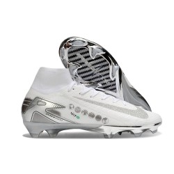 Nike Air Zoom Mercurial Superfly 10 Elite FG Bianco Argento
