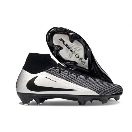 Nike Air Zoom Mercurial Superfly 10 Elite FG Nero Argent
