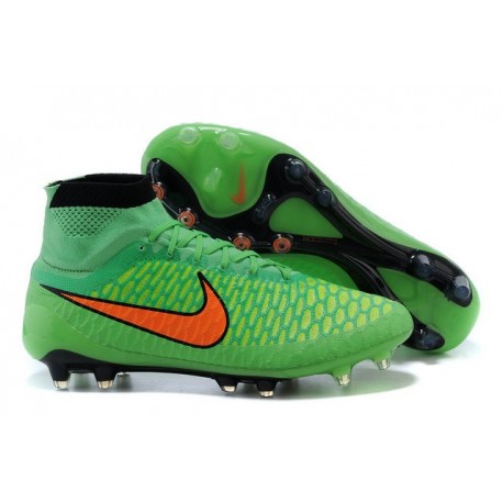 Nike Nuovo Scarpe da Calcio Magista Obra FG Verde Arancio