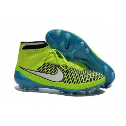 Nike Nuovo Scarpe da Calcio Magista Obra FG Verde Blu Bianco