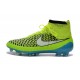 Nike Nuovo Scarpe da Calcio Magista Obra FG Verde Blu Bianco