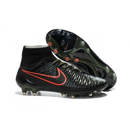 Nike Nuovo Scarpe da Calcio Magista Obra FG Nero Rosso