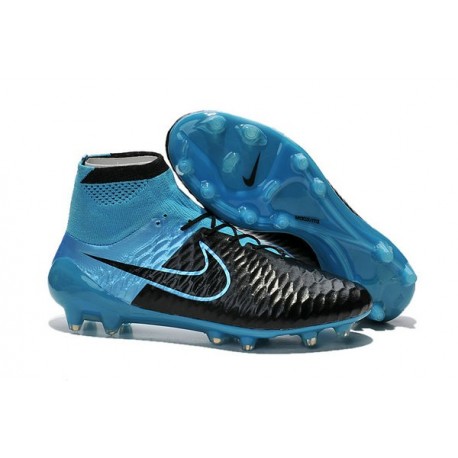 Nuove Scarpa da Calcio Nike Magista Obra FG ACC Pelle Nero Blu