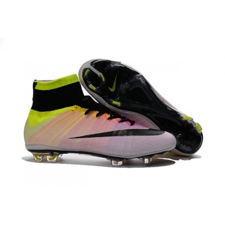 Scarpa Calcio 2016 Ronaldo Nike Mercurial Superfly FG Bianco Nero Arancio Volt