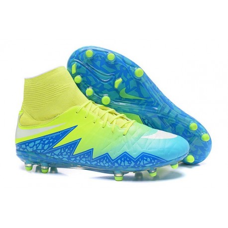 Scarpini da Calcetto Nuovi 2016 Nike HyperVenom Phantom II FG Verde Blu