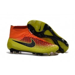 Scarpette da Calcio Nuove 2016 Nike Magista Obra FG ACC Carmine Nero Agrume