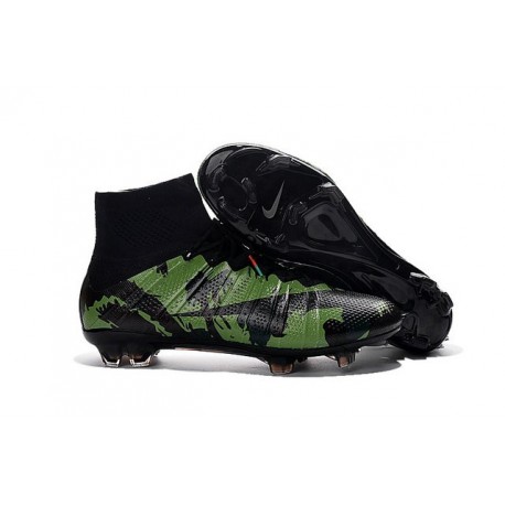 Scarpe Calcetto Nuovo Nike Mercurial Superfly FG ACC Camo Verde Nero