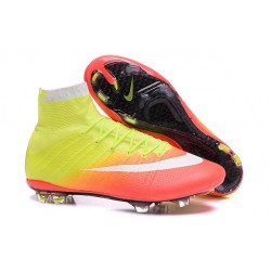 Scarpe Calcetto Nuovo Nike Mercurial Superfly FG ACC Giallo Arancio Bianco