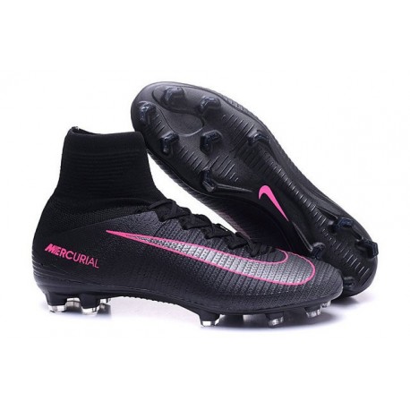 Scarpe Calcio 2016 Nuovo Nike Mercurial Superfly 5 FG Nero Rosa