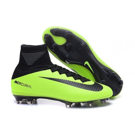 Scarpe Calcio 2016 Nuovo Nike Mercurial Superfly 5 FG Verde Nero