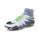 Scarpini da Calcetto Nuovi 2016 Nike HyperVenom Phantom II FG Bianco Nero Verde